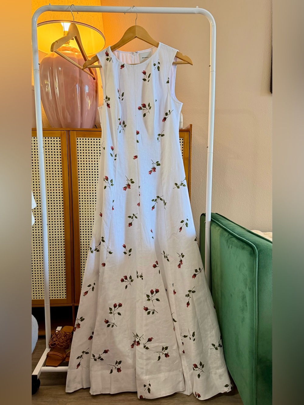 Reformation Cecilia Linen Dress floating rose, New without tags, never worn. - Picture 14 of 16